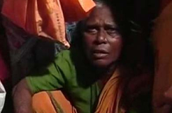 An elderly person died in Andhra, as she steps out to take pension