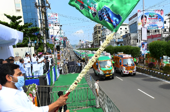CM Jagan flags of new ambulances
