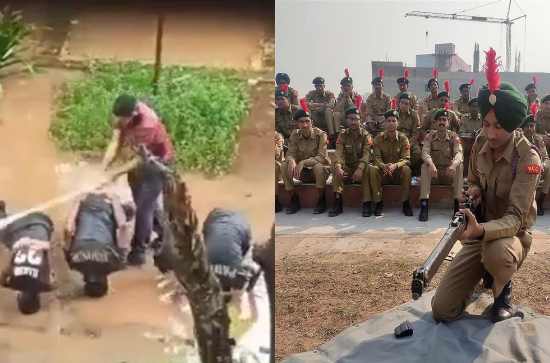 Viral video shows NCC cadets being thrashed with a bamboo stick 