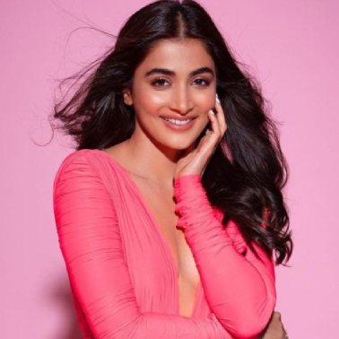 Glam Shot :Pooja Hegde happily Posing in Pink Outfit