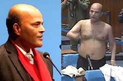 MP goes shirtless in Parliament!!