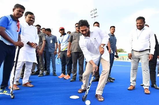 CM Jagan inaugurates YSR Integrated Sports Academy