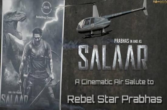 Canadian Prabhas fans gave a cinematic salute to Rebel star with six helicopters