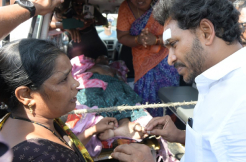 Jagan meets patient who came in Ambulance to see him