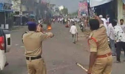 Mangalagiri police asks TV channels not show visuals of AP violence