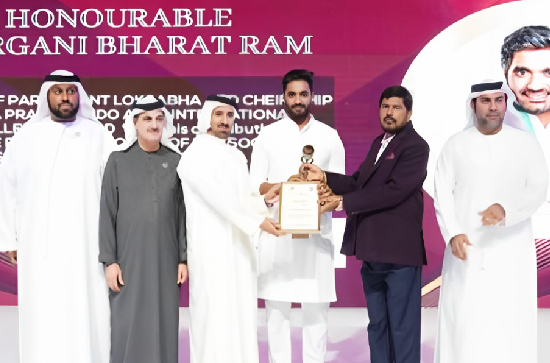 MP Bharat receives Indo-Arab International Excellence Award