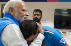Video: Modi's 'PR stunt' with Mohammad Shami 