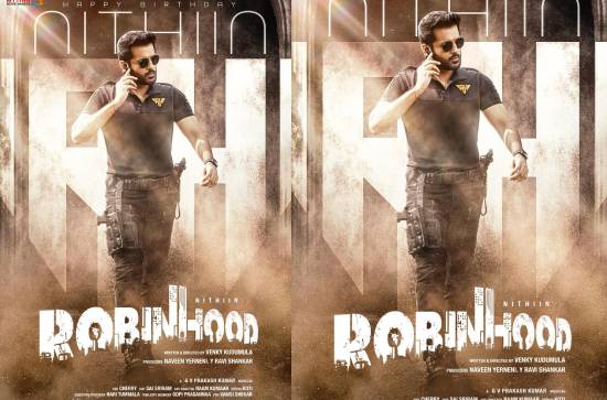 'Robindhood': Nithiin looks macho, suave in birthday poster