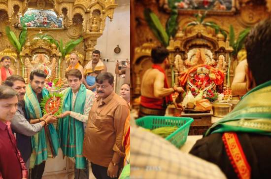 Ram Charan offers prayers at Shree Siddhivinayaka Temple in Mumbai - Deets inside
