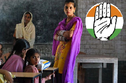 Congress announces salary hike to women Anganwadi workers!